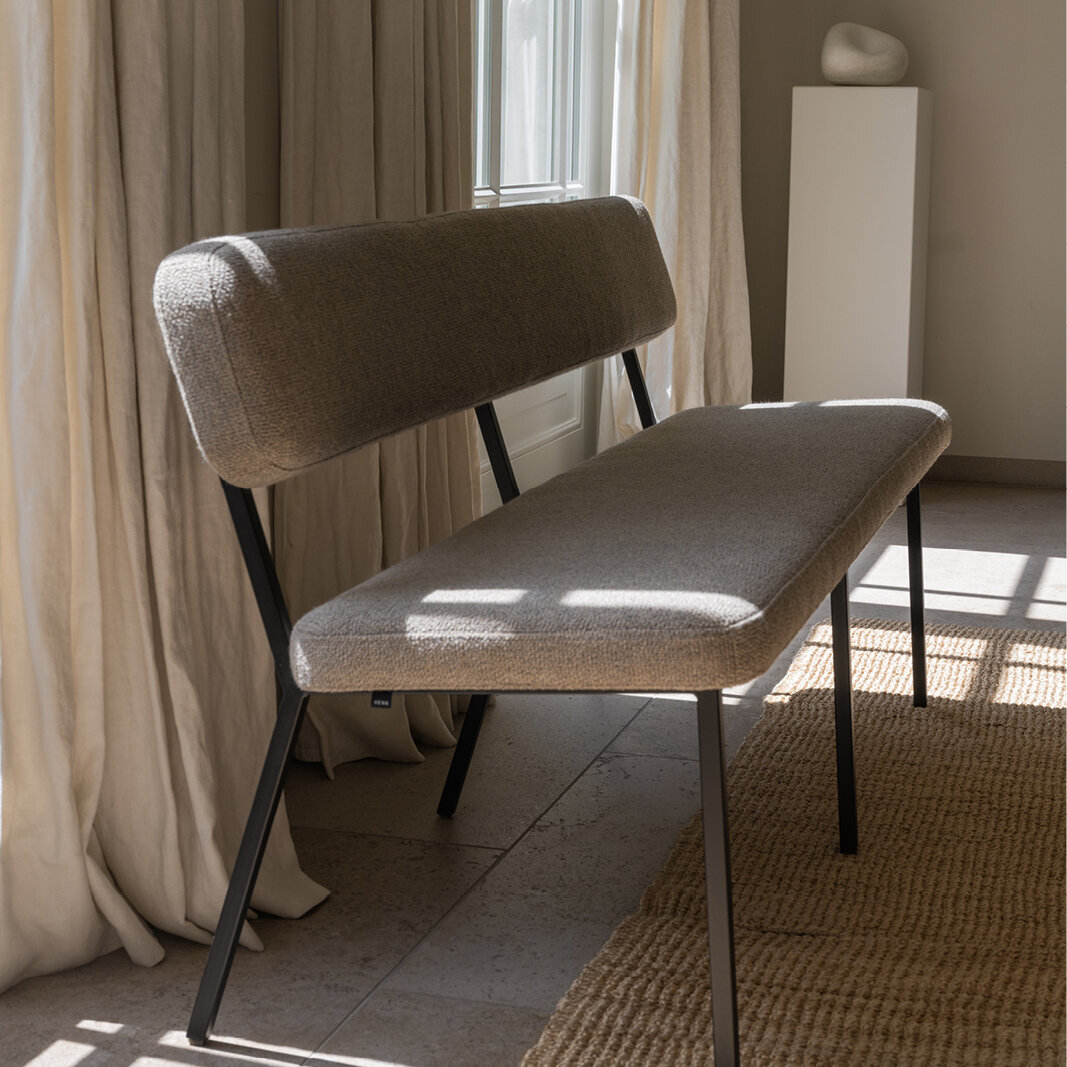 Design modern dining chair | Coode dining bench 200 Beige brema beige05 | Studio HENK| 