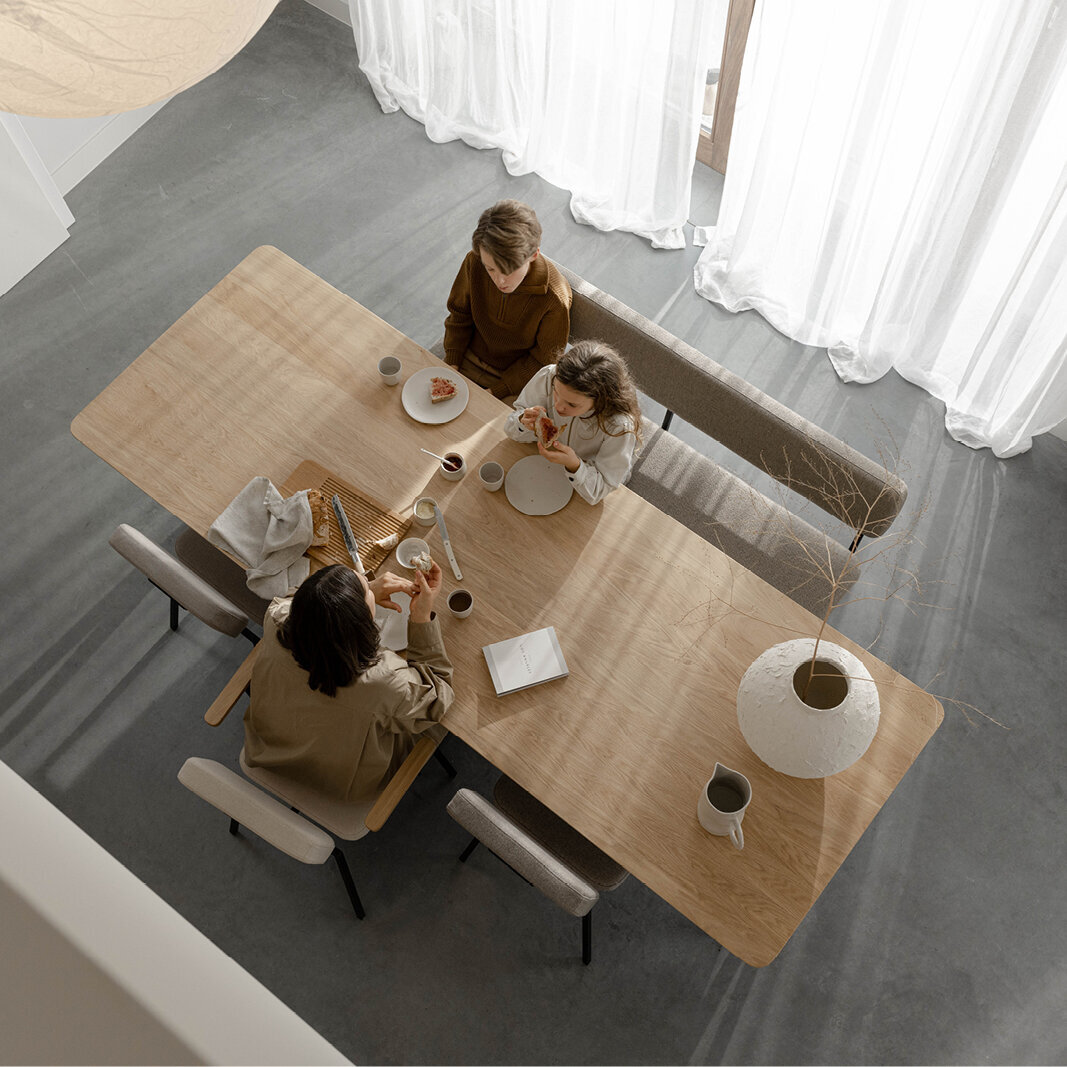 Design modern dining chair | Coode dining bench 120 Light Green cube green55 | Studio HENK| 