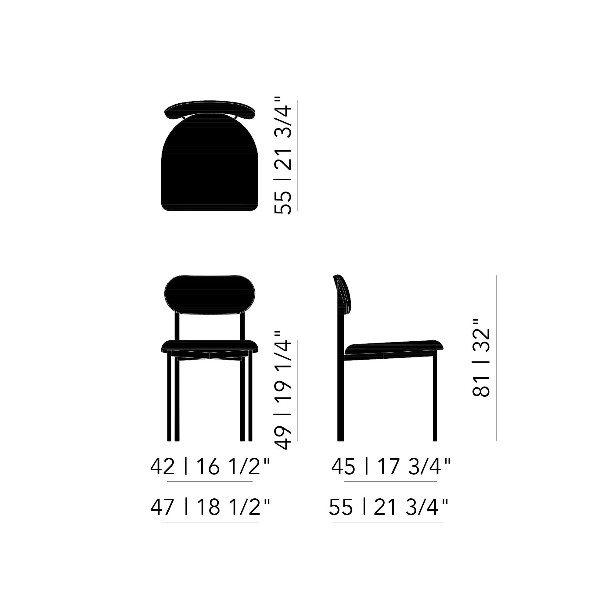 Design modern dining chair | Oblique Dining Chair Upholstered with Armrest  soil coffee81 | Studio HENK| 