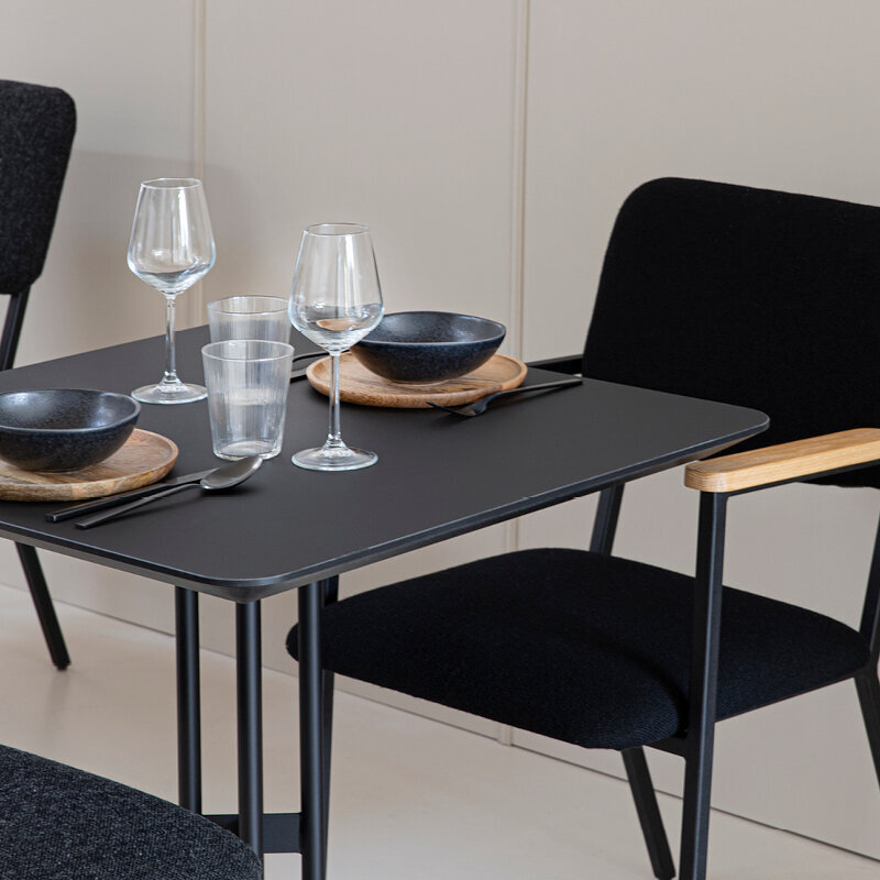 Round Design Bistro Table | Rest  black | HPL Fenix nero ingo | Studio HENK| 