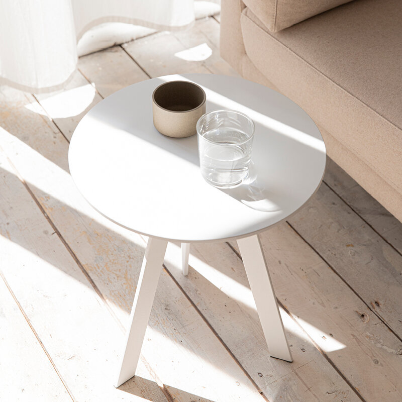 Design Coffee Table | New Co Coffee Table 40 Round White | Oak hardwax oil natural 3062 | Studio HENK| 