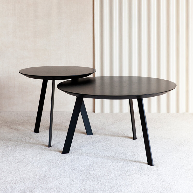 Design Coffee Table | New Co Coffee Table 50 Round Black | HPL Fenix beige luxor | Studio HENK| 