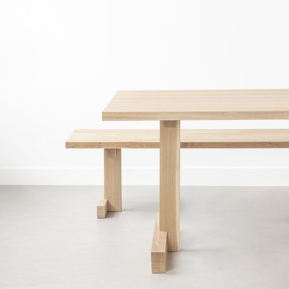 Rectangular Design dining table | Base Table Oak hardwax oil natural light | Oak hardwax oil natural light | Studio HENK| 
