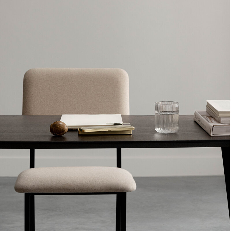 Rectangular Design dining table | New Classic Home Desk Steel white powdercoating | Oak hardwax oil natural light | Studio HENK| 