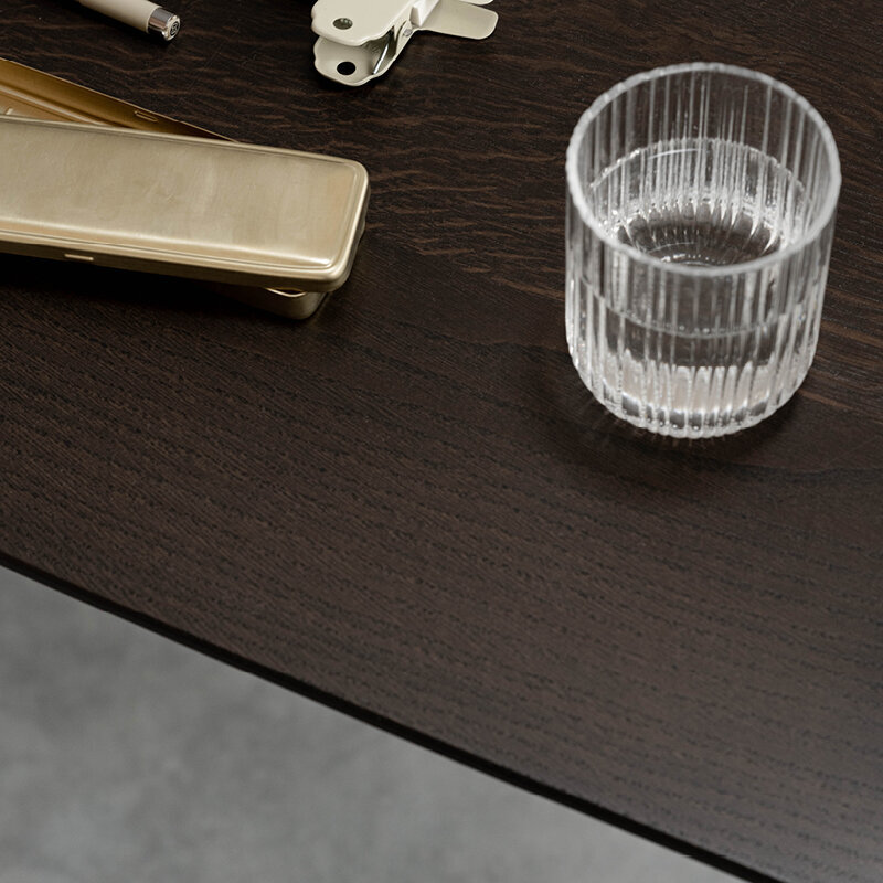 Rectangular Design dining table | New Classic Home Desk Steel black powdercoating | HPL Fenix nero ingo | Studio HENK| 
