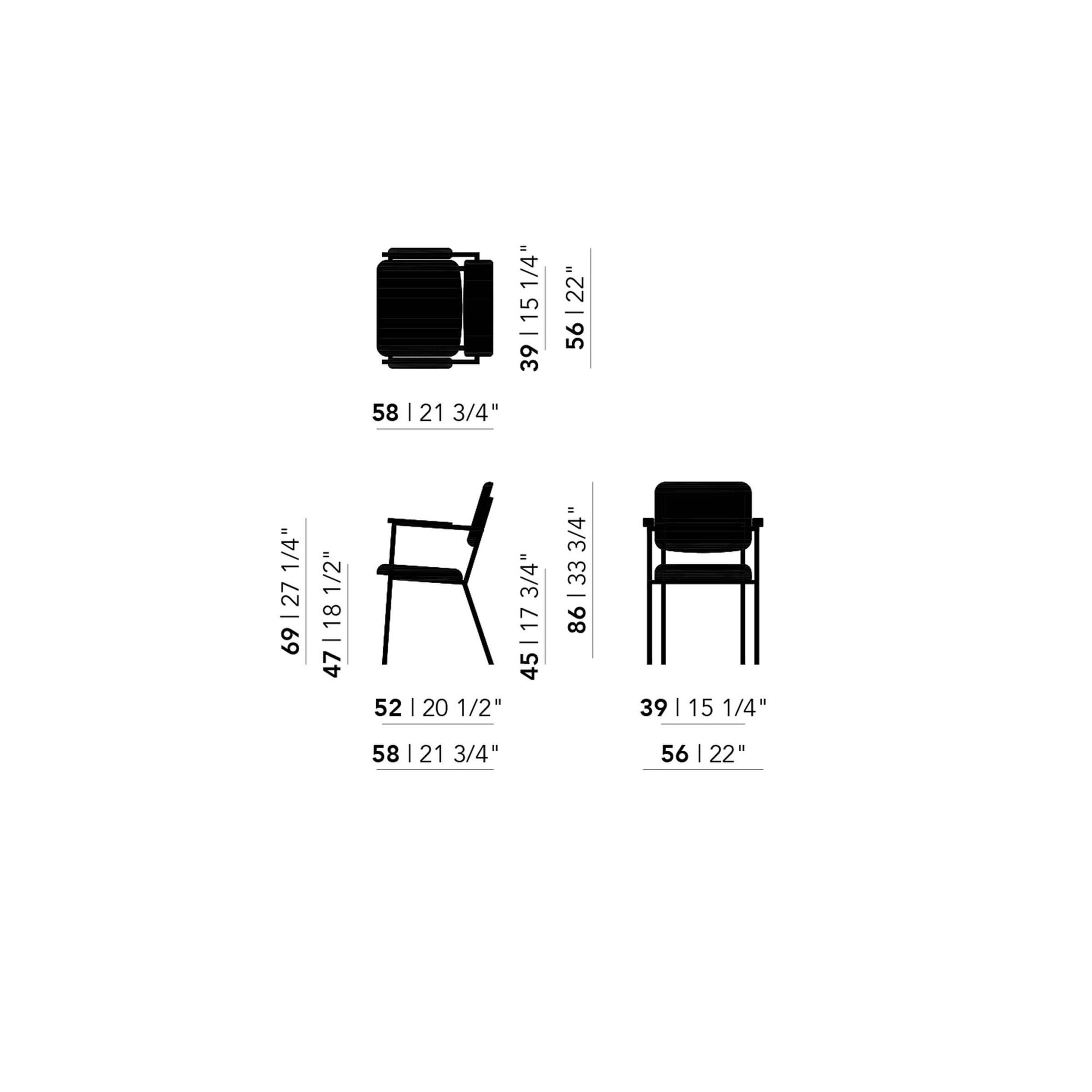 Design modern dining chair | Co Chair with armrest Beige facet natural01 | Studio HENK| Schematic