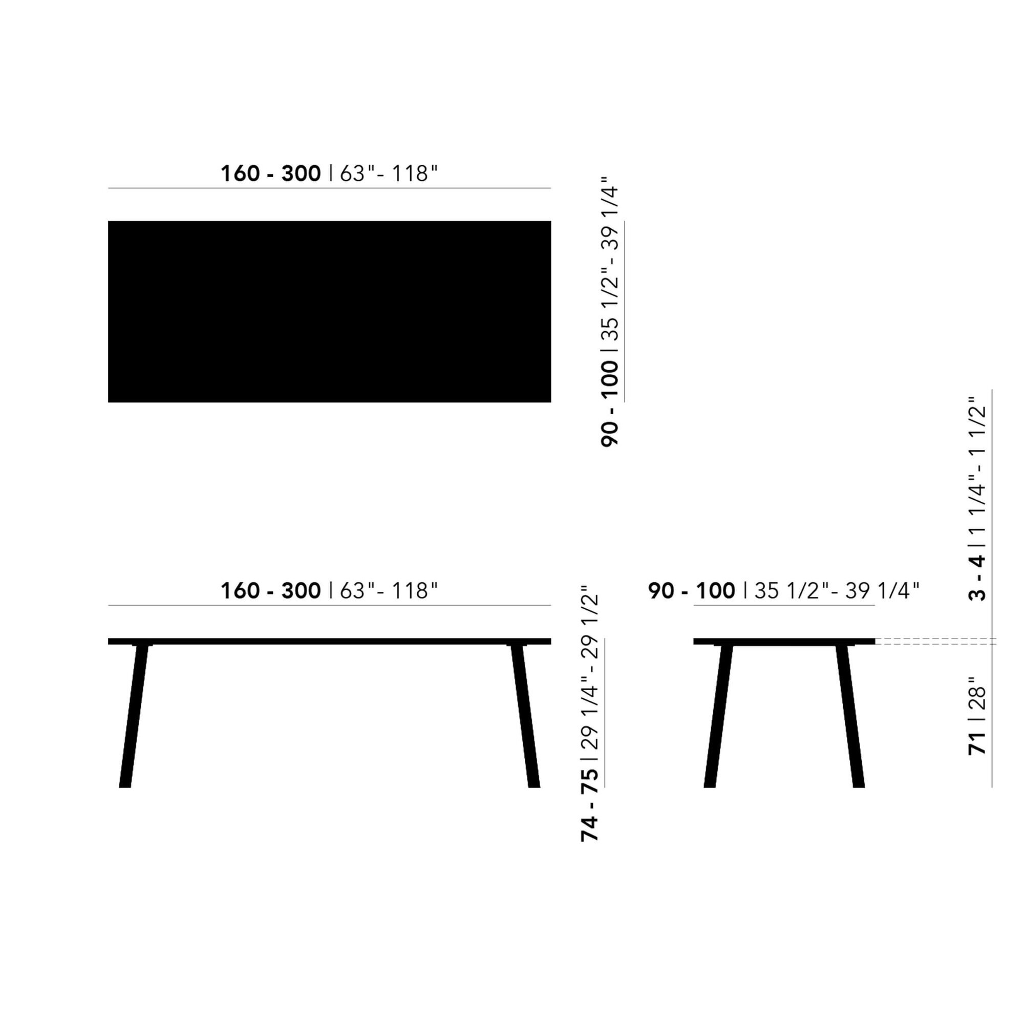 Rectangular Design dining table | New Classic Steel black powdercoating | Oak hardwax oil natural light | Studio HENK| 