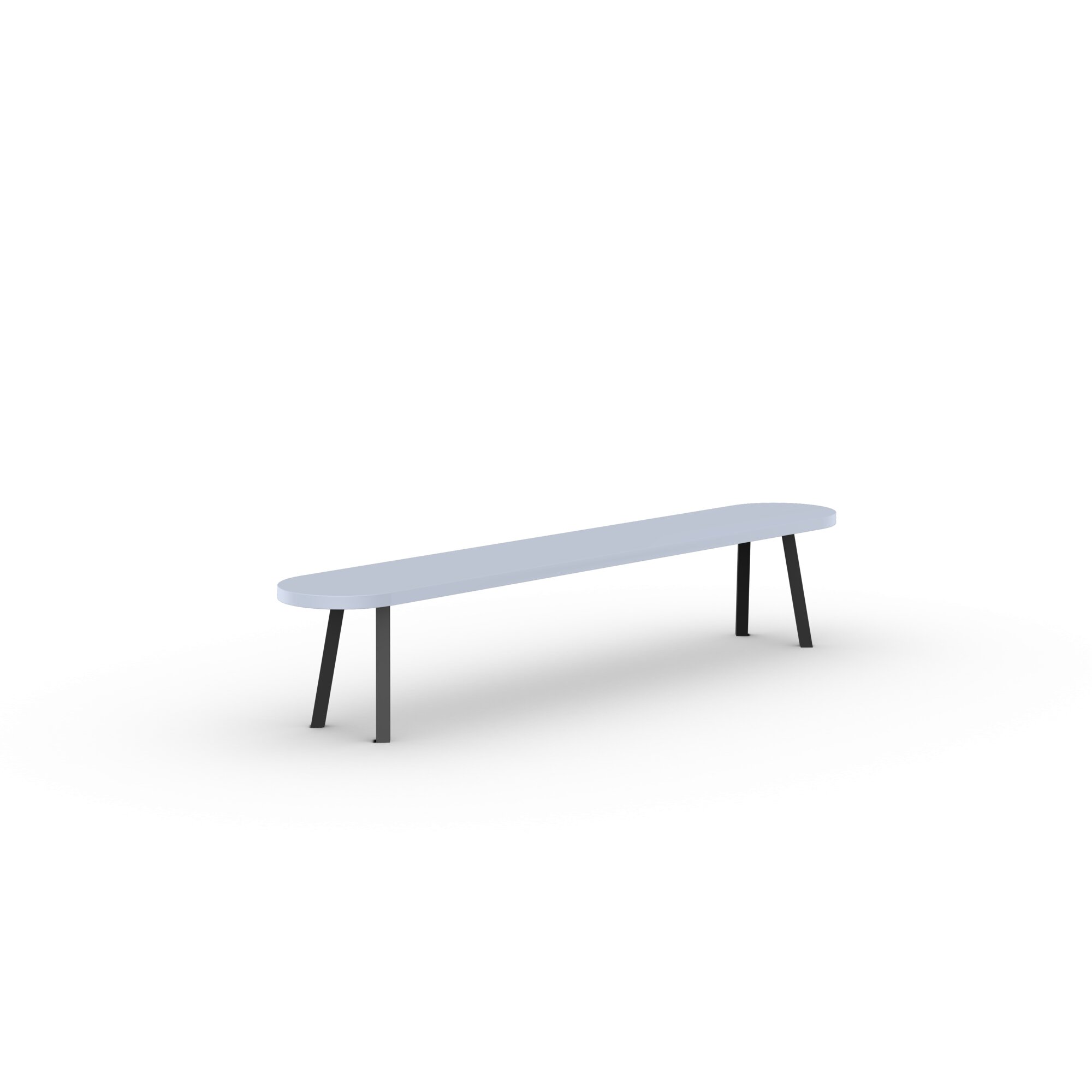 Design Dining Bench | New Classic Bench Steel black powdercoating | HPL Unilin Frozen blue | Studio HENK| 