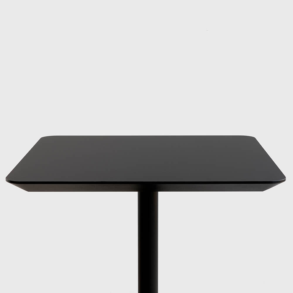 Square Design Bistro Table | Central black | Oak hardwax oil natural light 3041 | Studio HENK| 