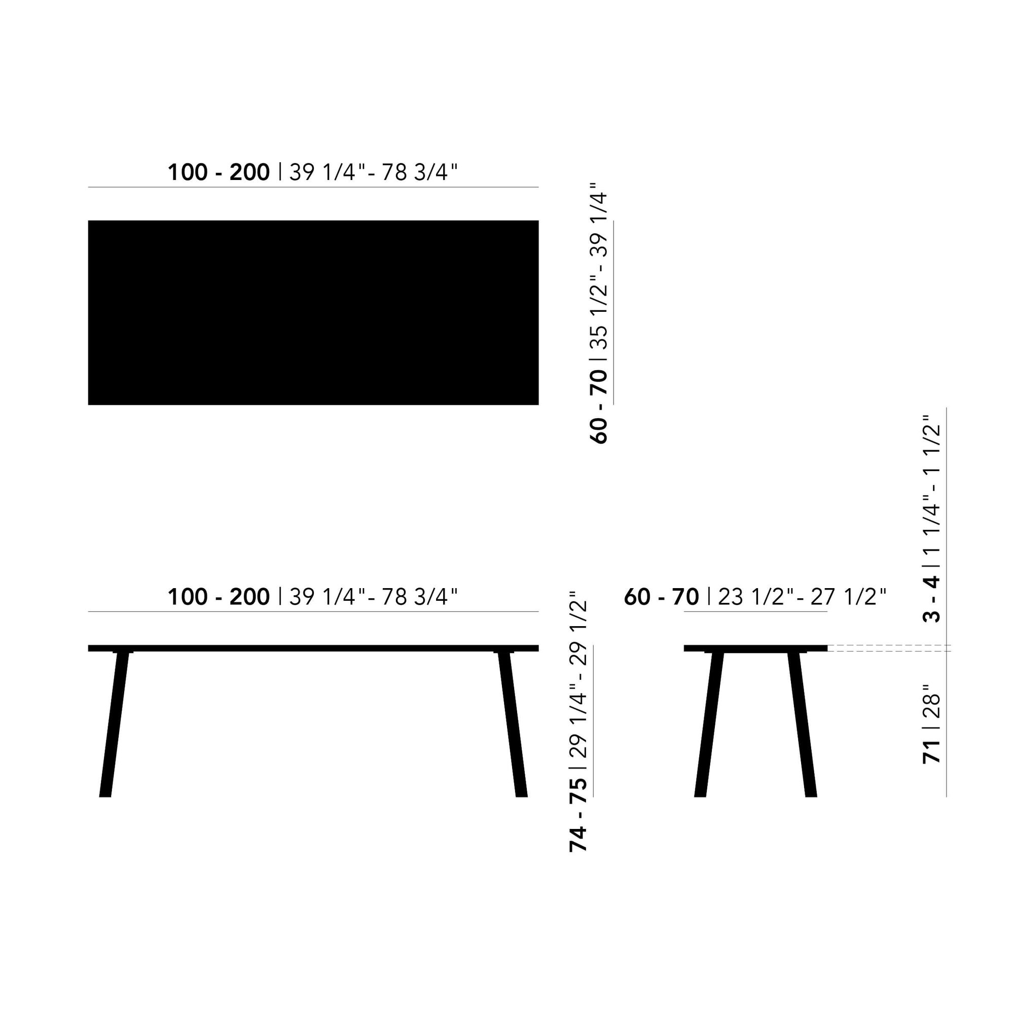 Rectangular Design dining table | New Classic Home Desk Steel white powdercoating | Oak hardwax oil natural light | Studio HENK| 