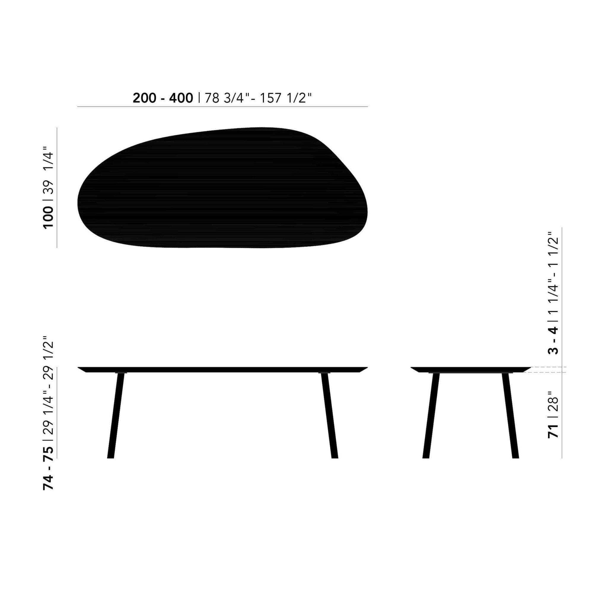 Blob Design dining table | Slot Oak hardwax oil natural light | Oak hardwax oil natural light | Studio HENK| 