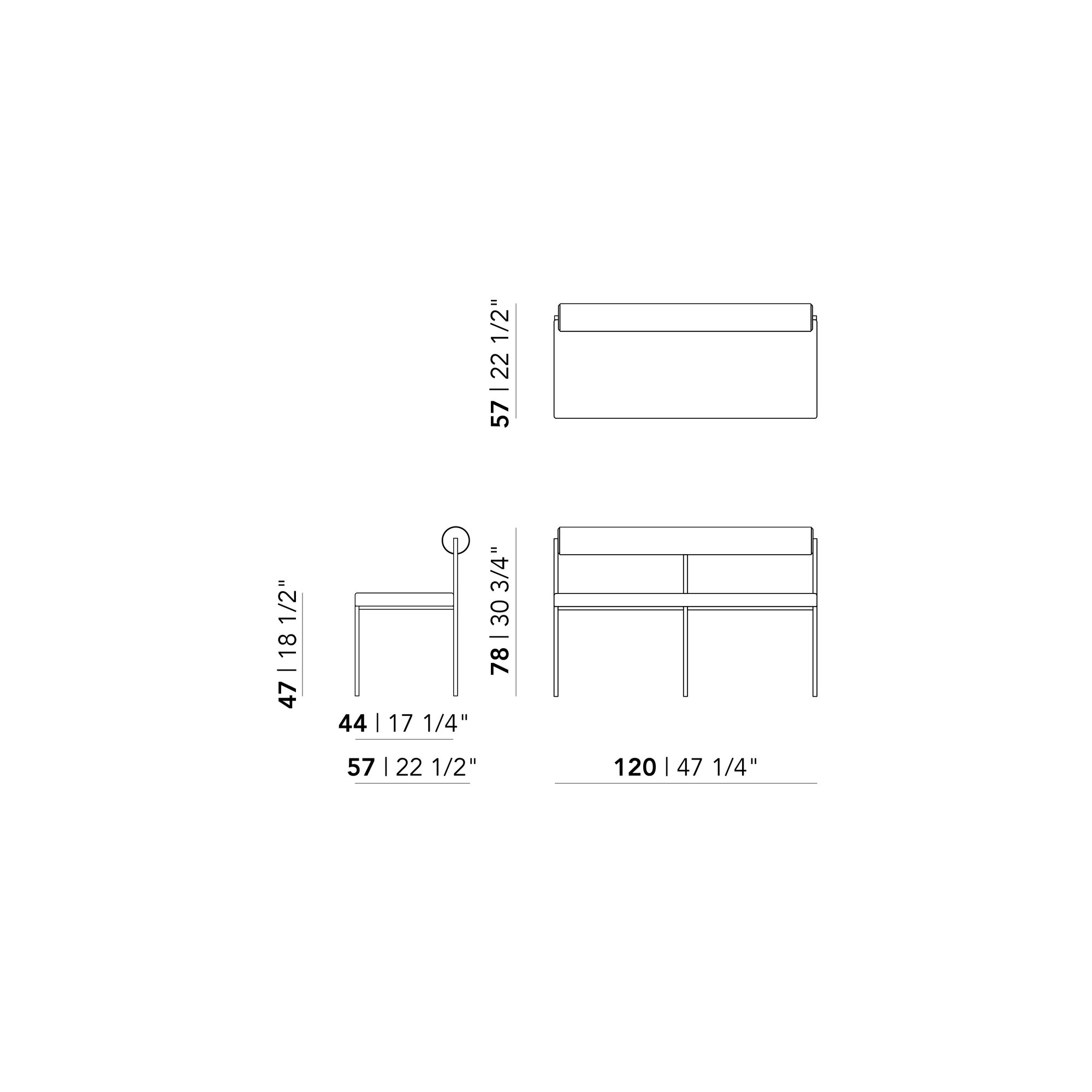 Design modern dining chair | Bolster dining bench 120 Beige facet kiezel7 | Studio HENK| 