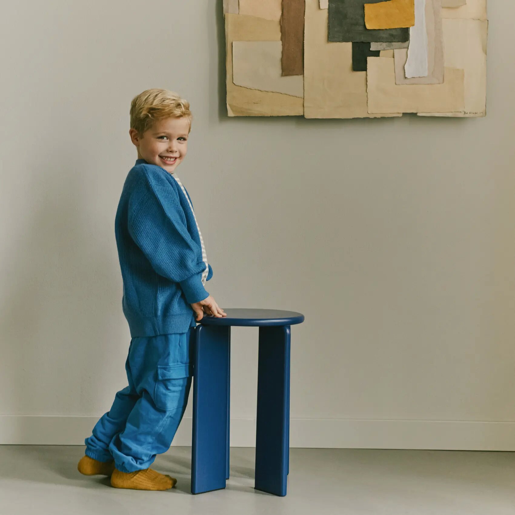 Design Coffee Table | Soft Coffee Table 50 Oak blue lacquer | Oak blue lacquer | Studio HENK| 