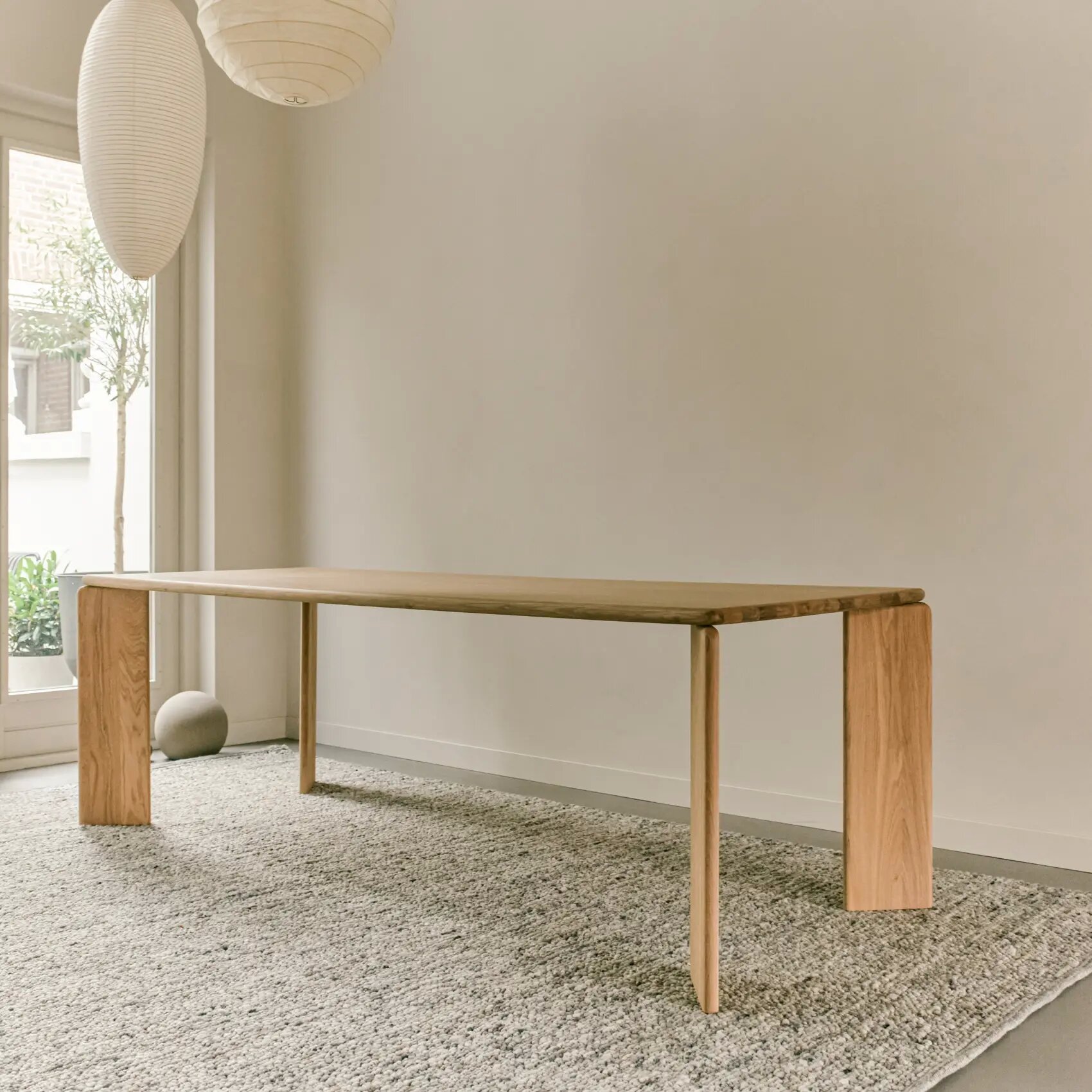 Rectangular Design dining table | Soft  Oak natural lacquer | Oak natural lacquer  | Studio HENK| 