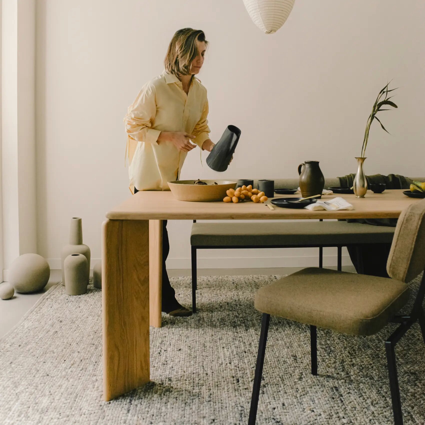 Rectangular Design dining table | Soft  Oak natural lacquer | Oak natural lacquer  | Studio HENK| 