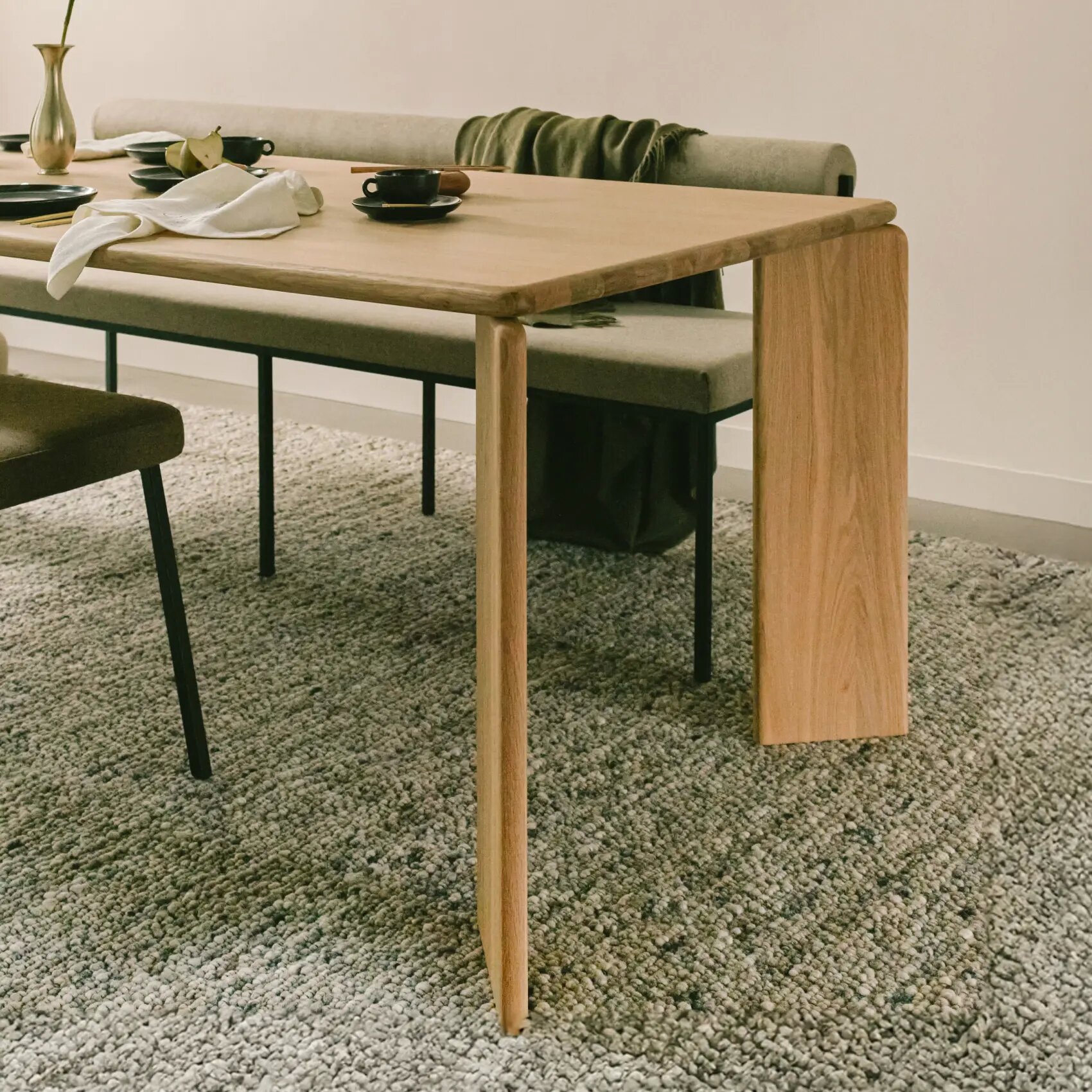 Rectangular Design dining table | Soft  Oak natural lacquer | Oak natural lacquer  | Studio HENK| 