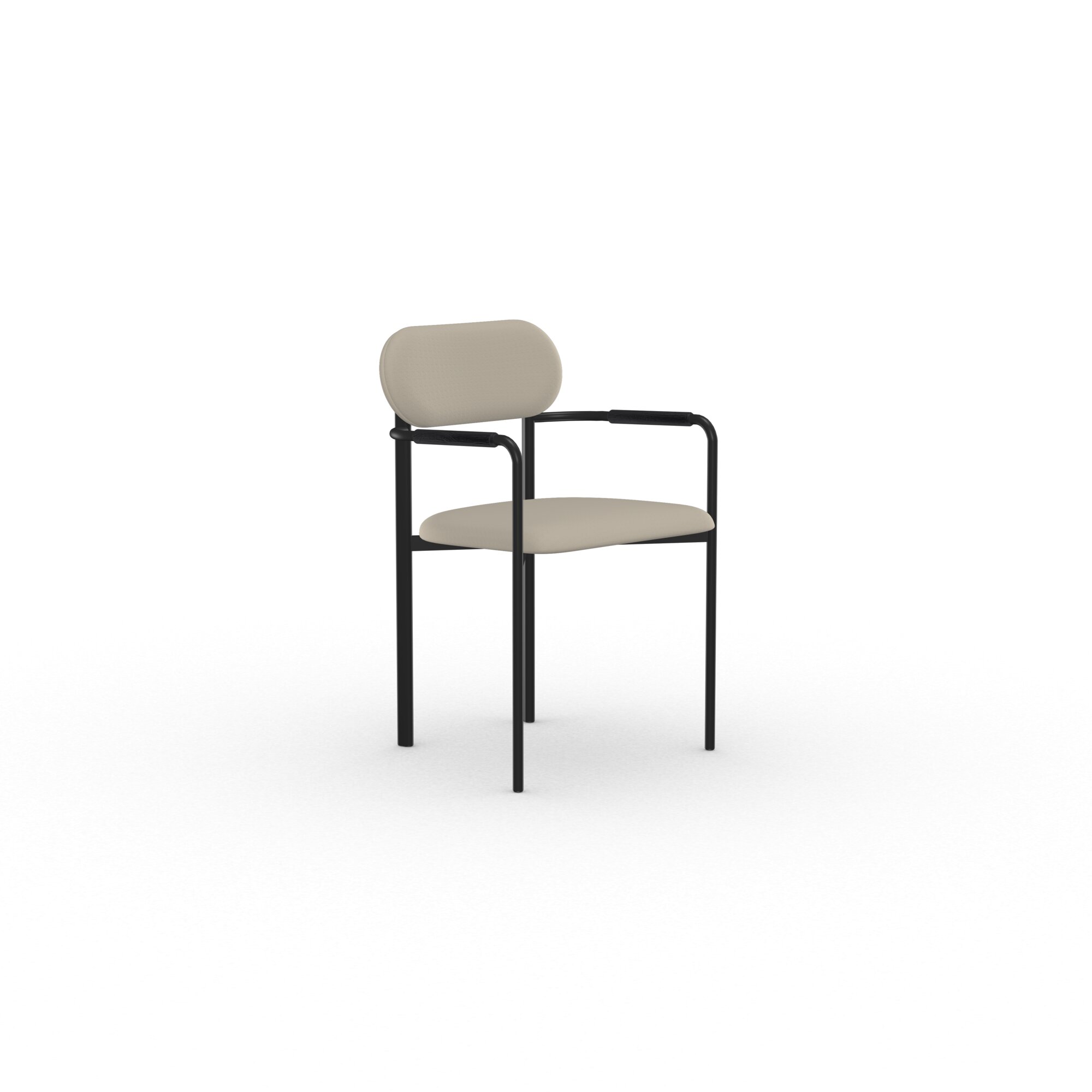 Design modern dining chair | Oblique Dining Chair Upholstered with Armrest Beige soil natural01 | Studio HENK| 