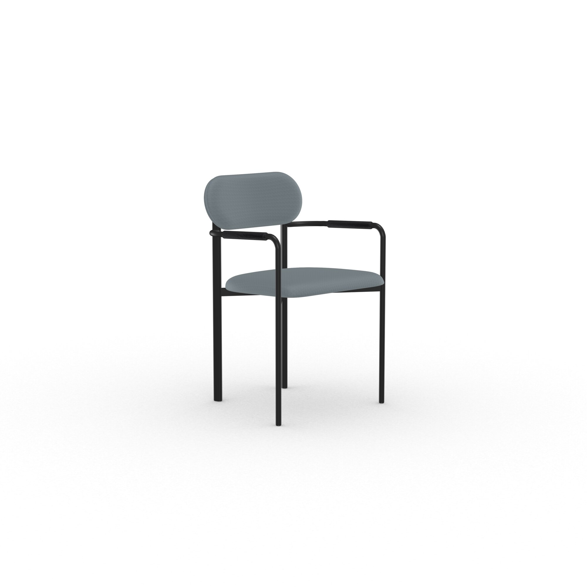 Design modern dining chair | Oblique Dining Chair Upholstered with Armrest Blue cyber royalblue47 | Studio HENK| 