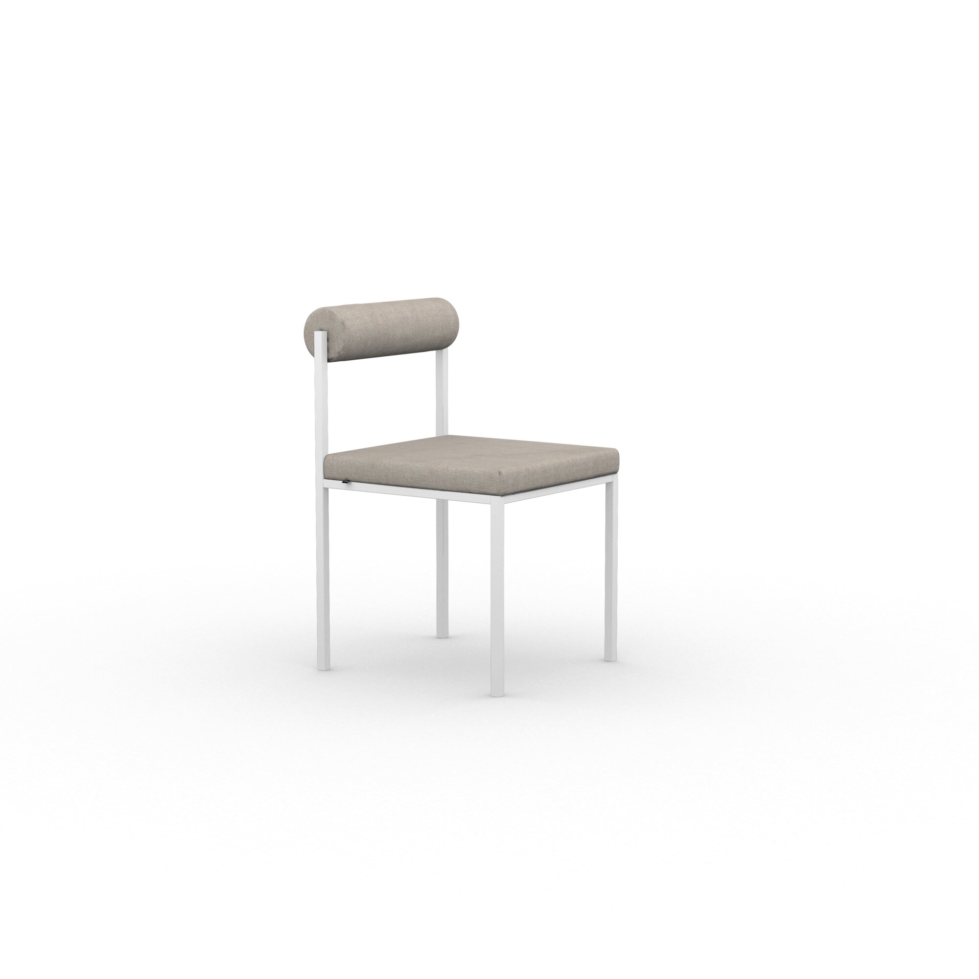 Design modern dining chair | Bolster Dining Chair without armrest Beige orion shitake124 | Studio HENK| 