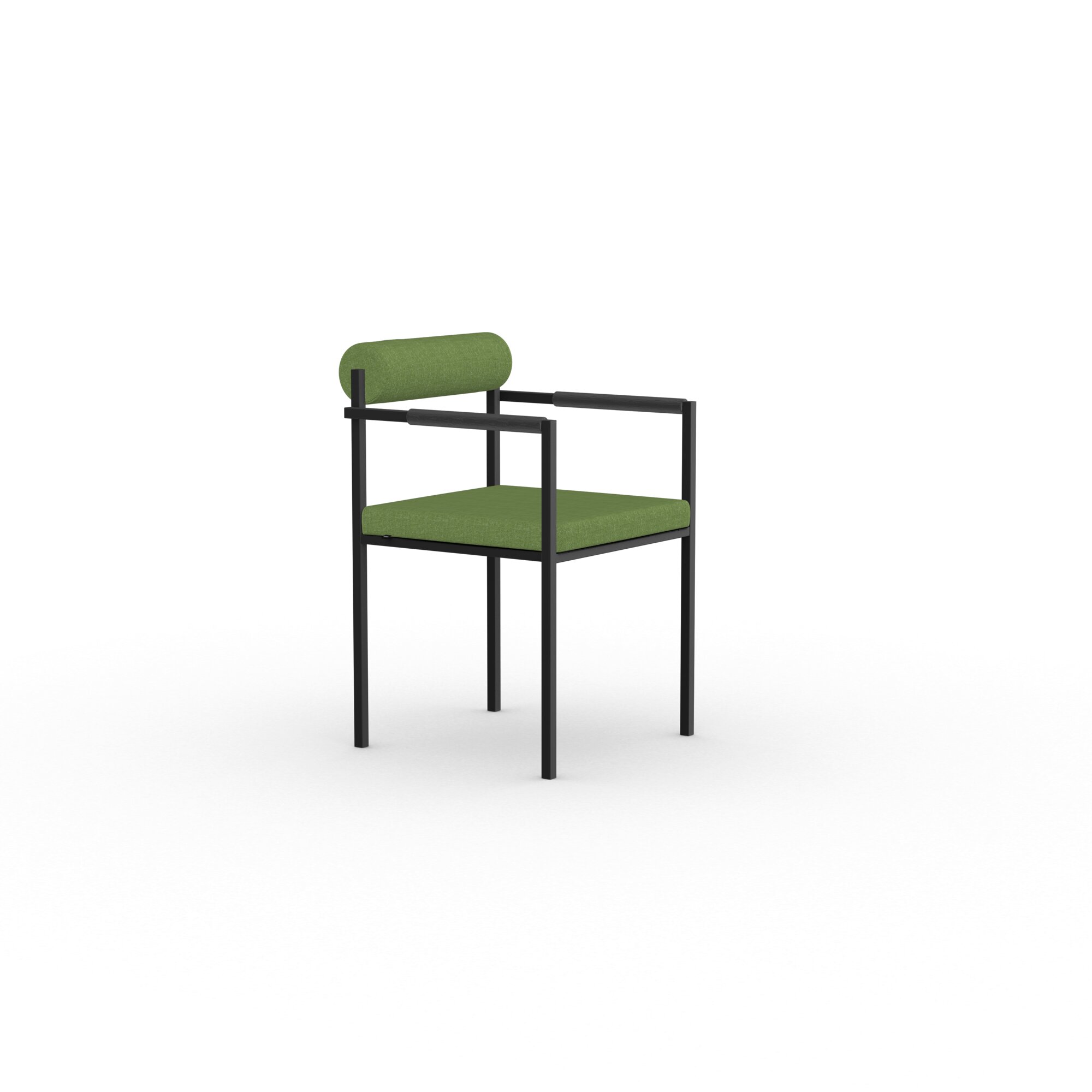 Design modern dining chair | Bolster Dining Chair with armrest Green hemp acre19 | Studio HENK| 