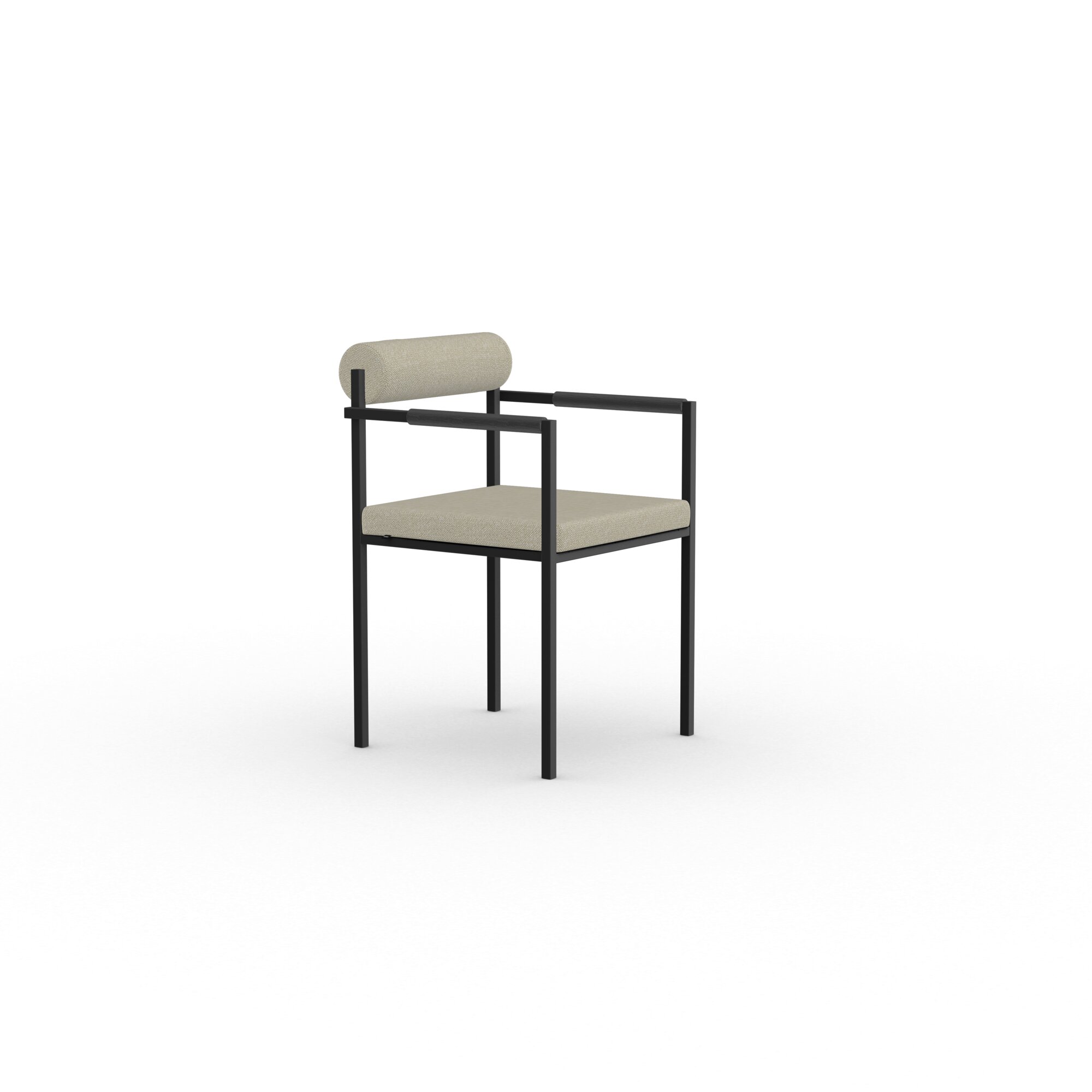 Design modern dining chair | Bolster Dining Chair with armrest Beige hallingdal65 220 | Studio HENK| 