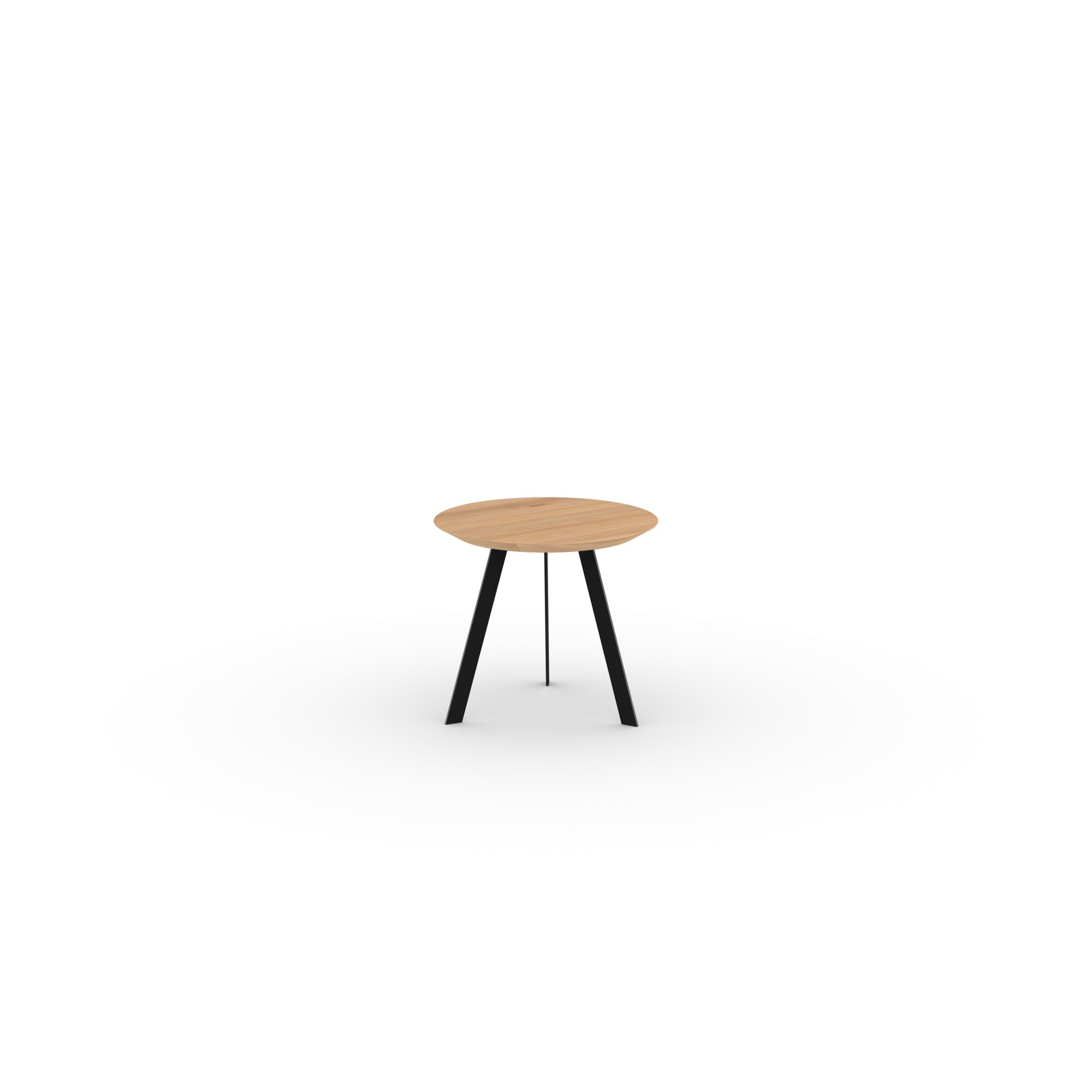 Design Coffee Table | New Co Coffee Table 50 Round Black | Oak natural lacquer | Studio HENK| 