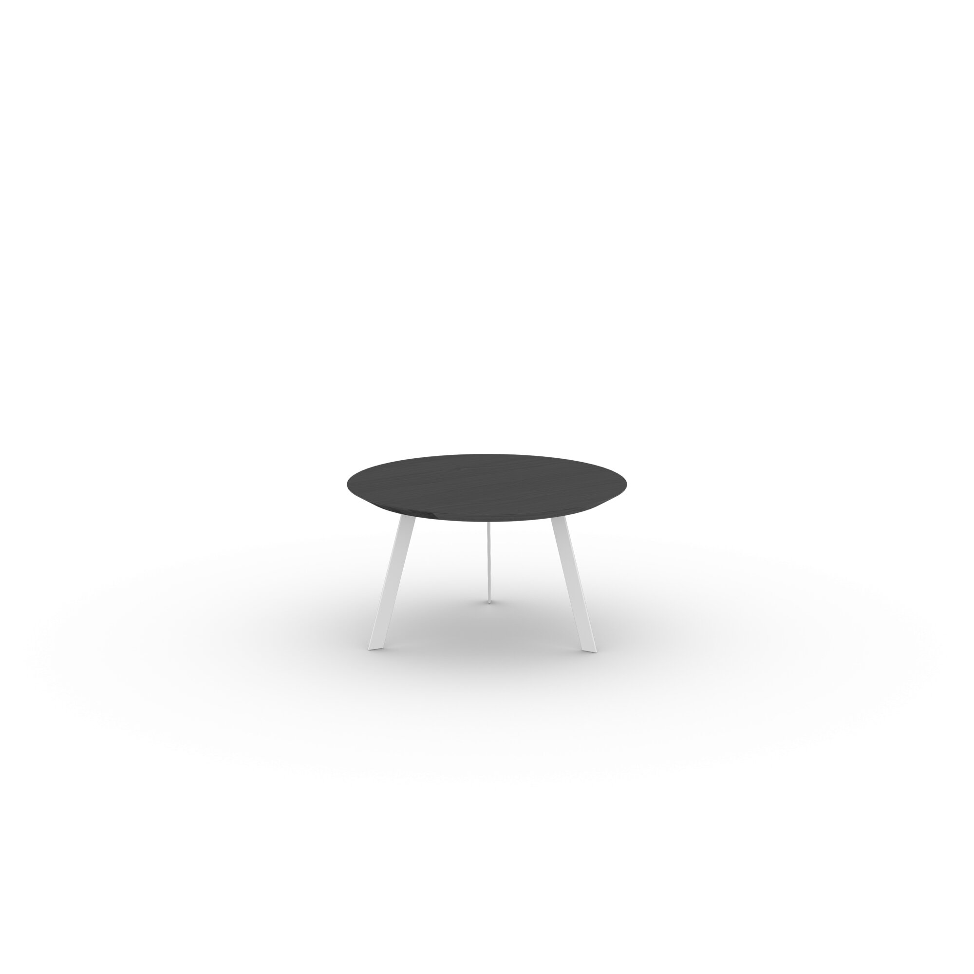 Design Coffee Table | New Co Coffee Table 70 Round White | Oak black stain | Studio HENK| 