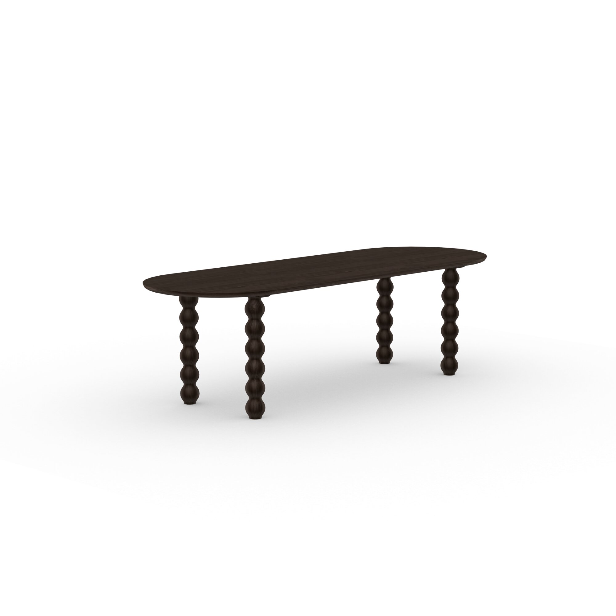 Flat oval Design dining table | Turn Oak smoked stain | Oak smoked | Studio HENK| 