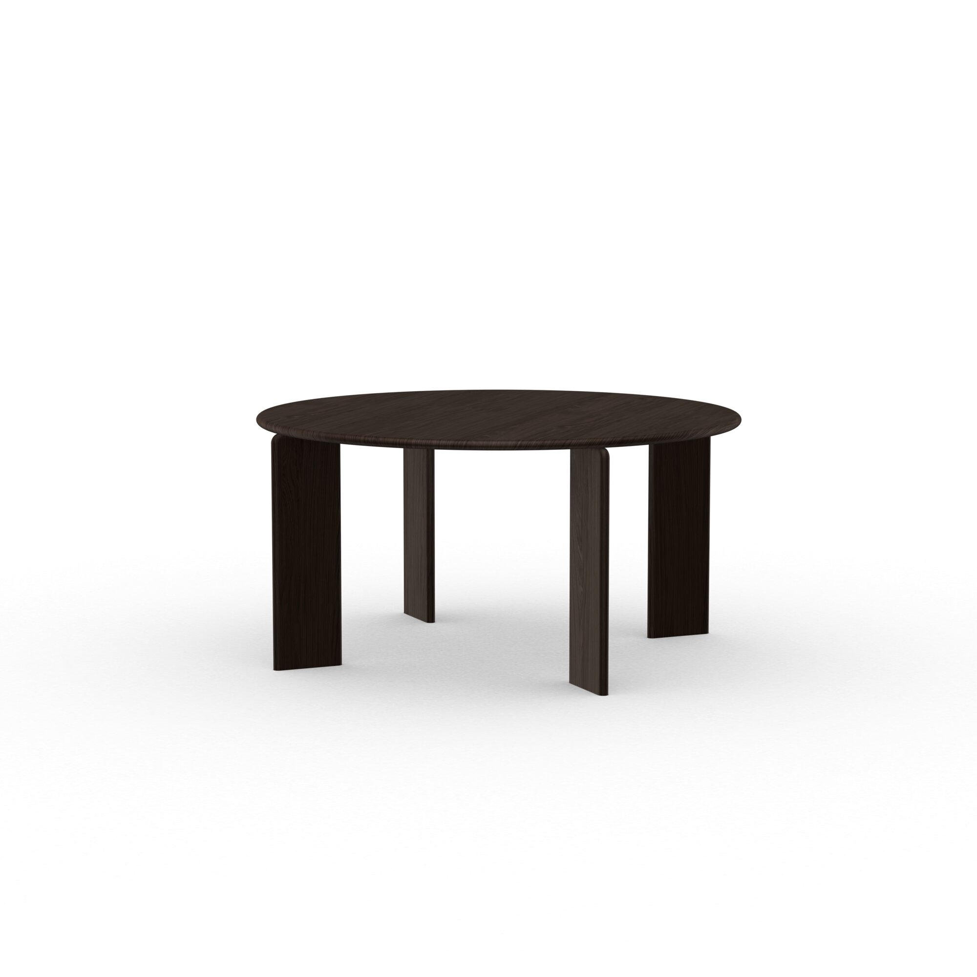 Round Design dining table | Soft Quadpod Oak smoked stain | Oak smoked | Studio HENK| 