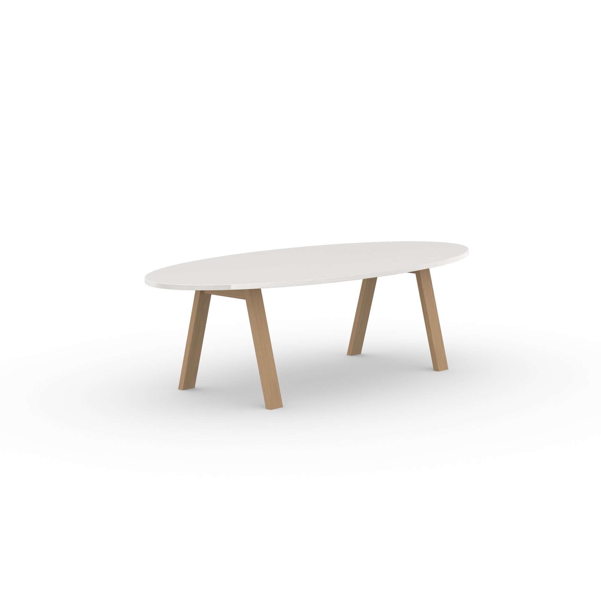 Ovale Design dining table | Legno Oak hardwax oil natural light | Oak white lacquer | Studio HENK| 