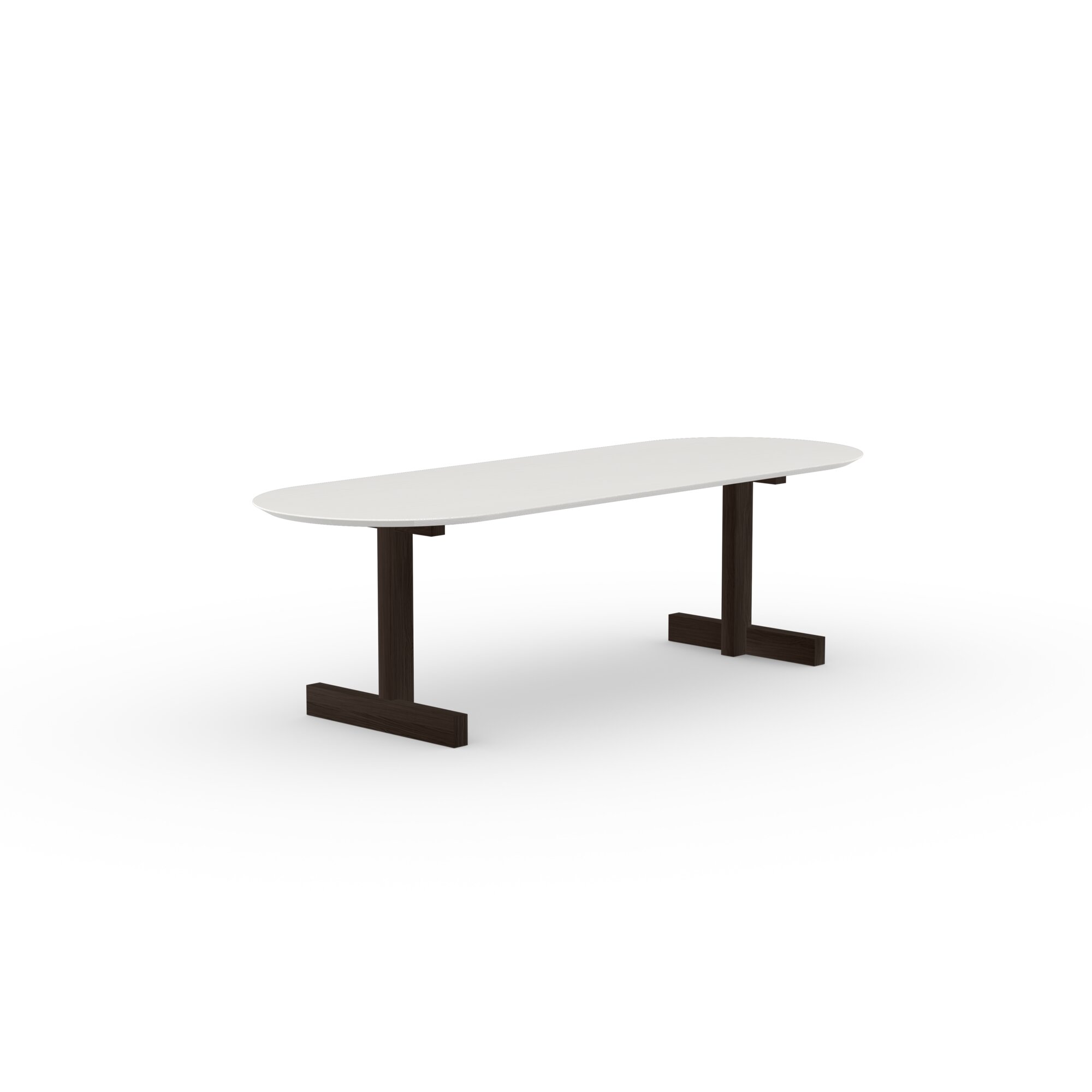 White lacquer deals oval dining table