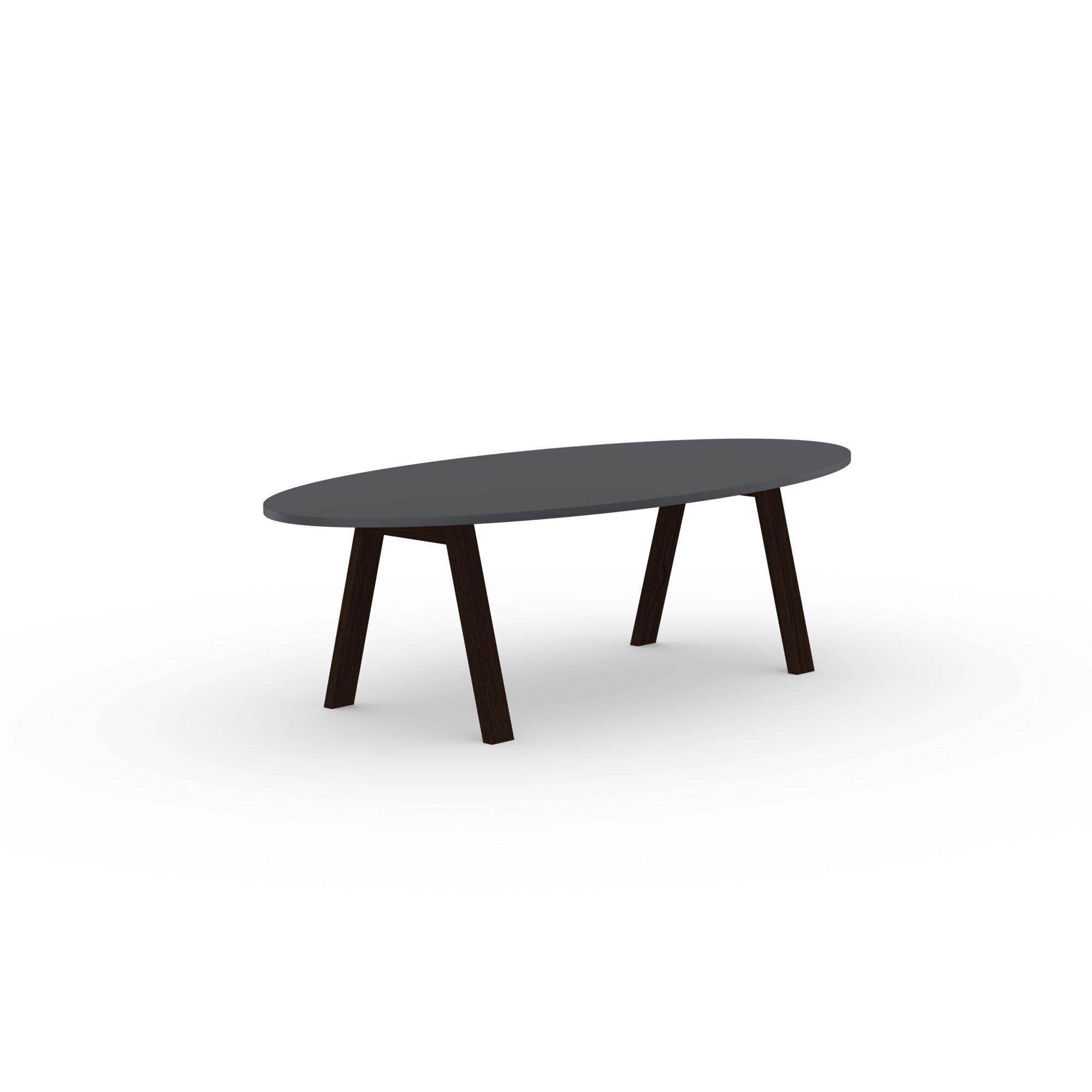 Ovale Design dining table | Legno Oak smoked stain | HPL Fenix grigio bromo | Studio HENK| 