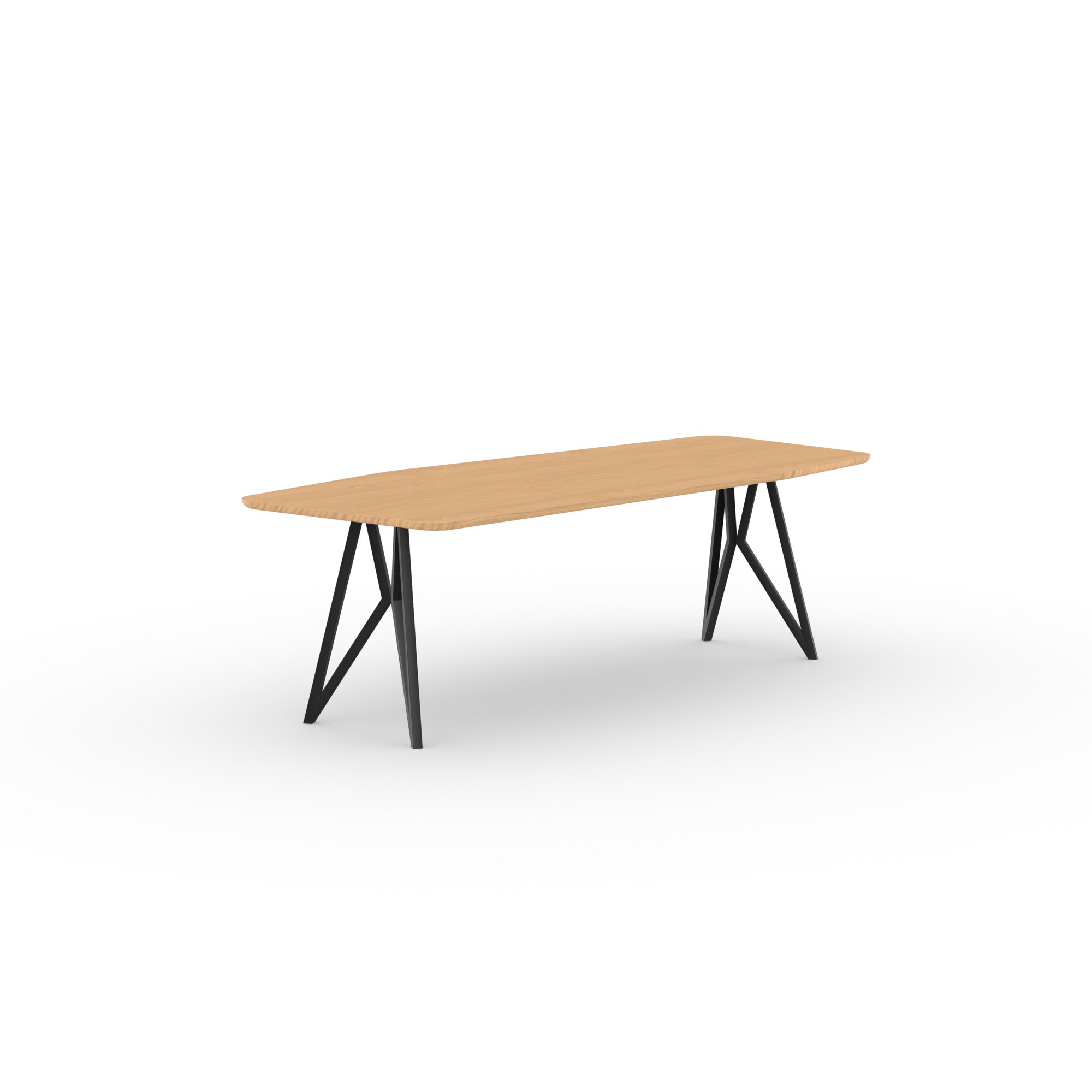  Design dining table | Butterfly Steel black powdercoating | Oak hardwax oil natural | Studio HENK| 