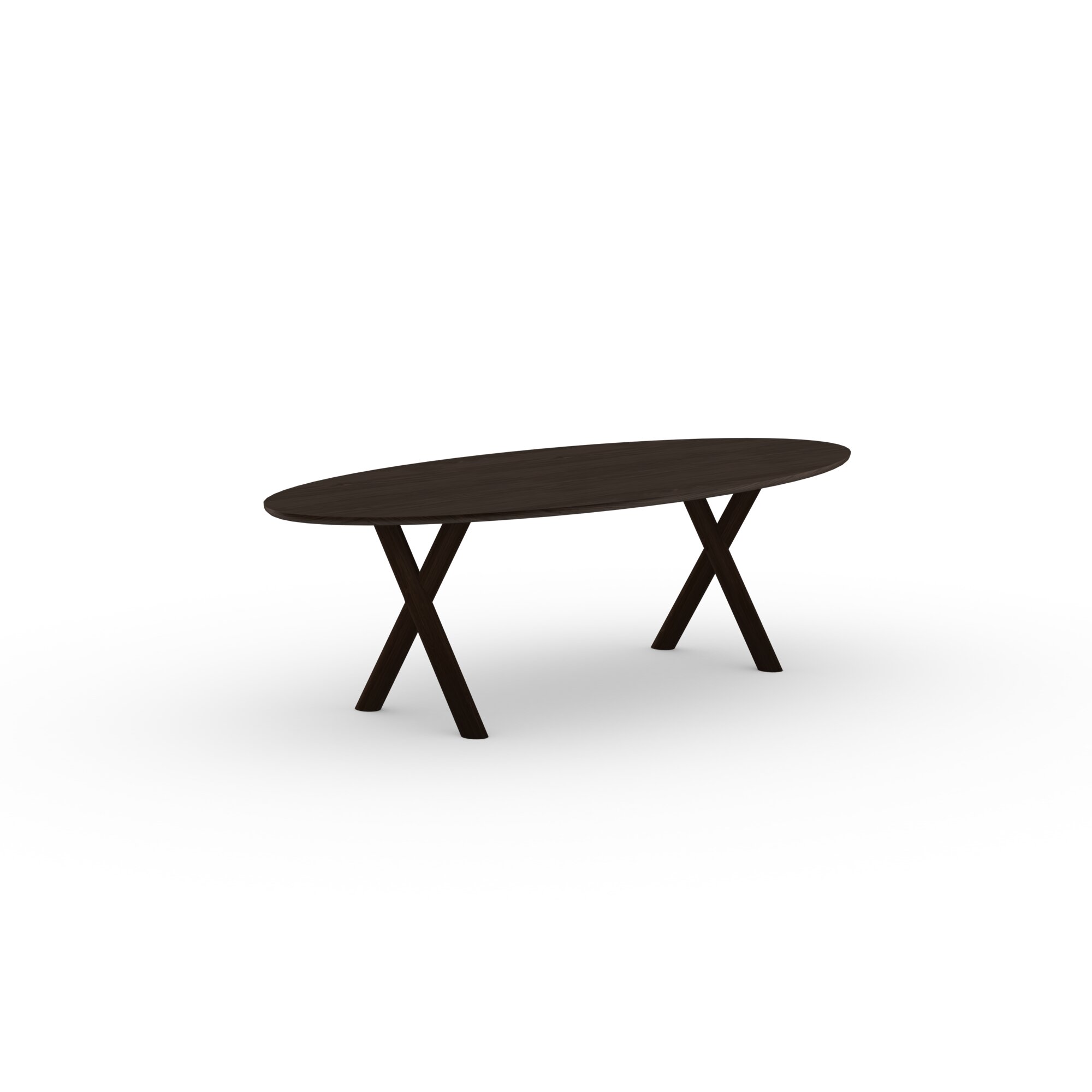 Ovale Design dining table | Slim-X Wood Dining Table Oak smoked stain | Oak smoked | Studio HENK| 