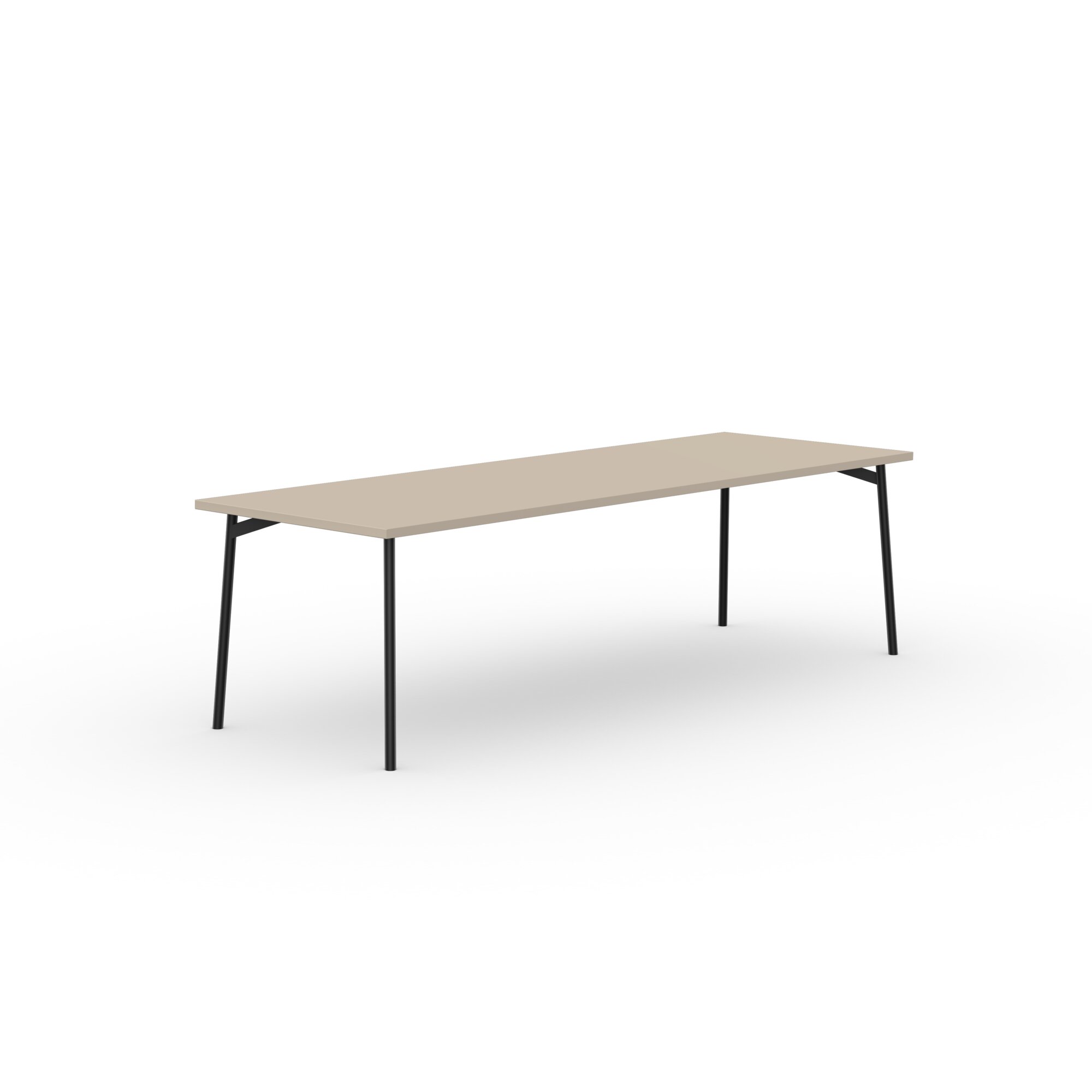 Rectangular Design dining table | Flyta Steel black powdercoating | HPL Unilin Oatmeal beige | Studio HENK| 