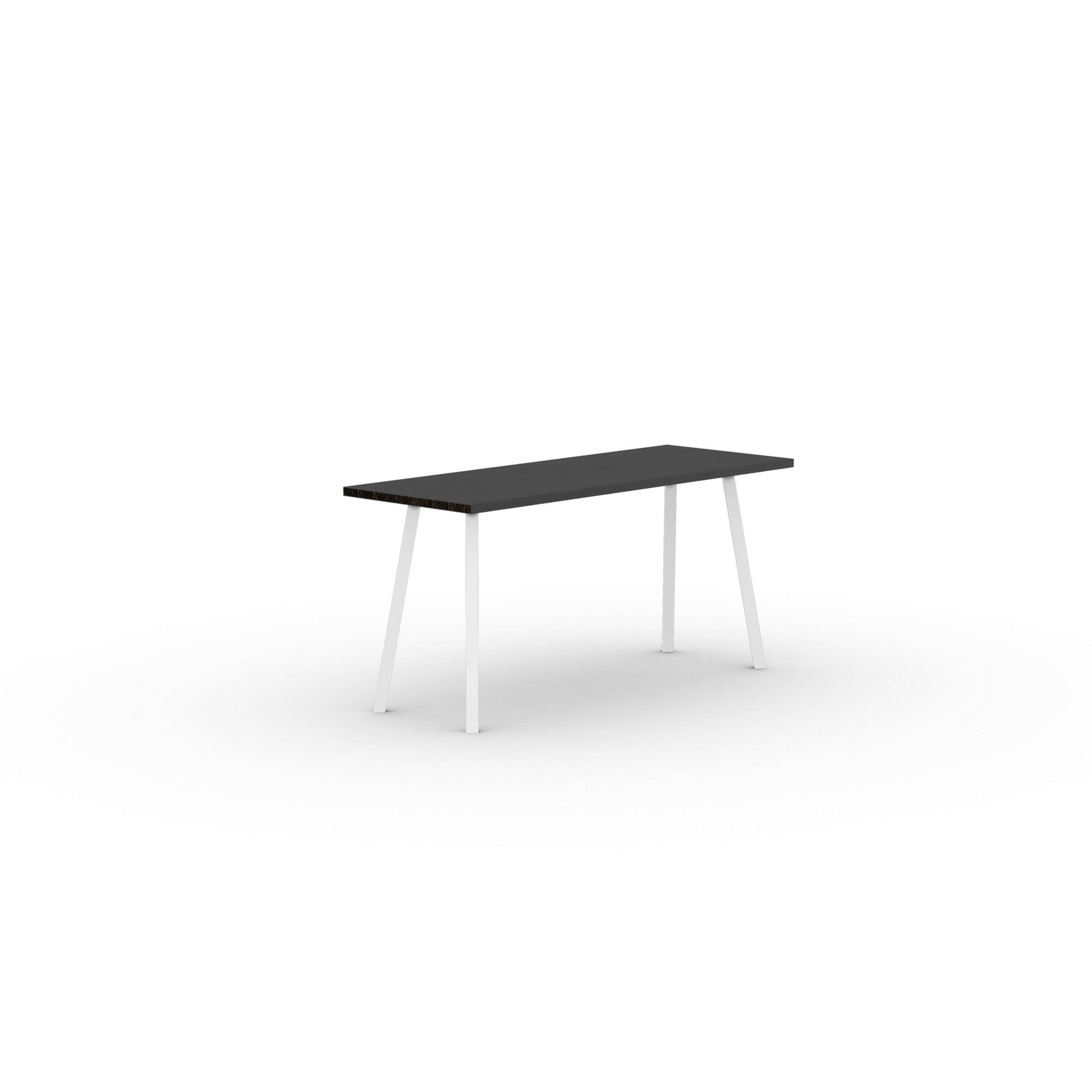 Rectangular Design dining table | New Classic Home Desk Steel white powdercoating | Oak black stain | Studio HENK| 