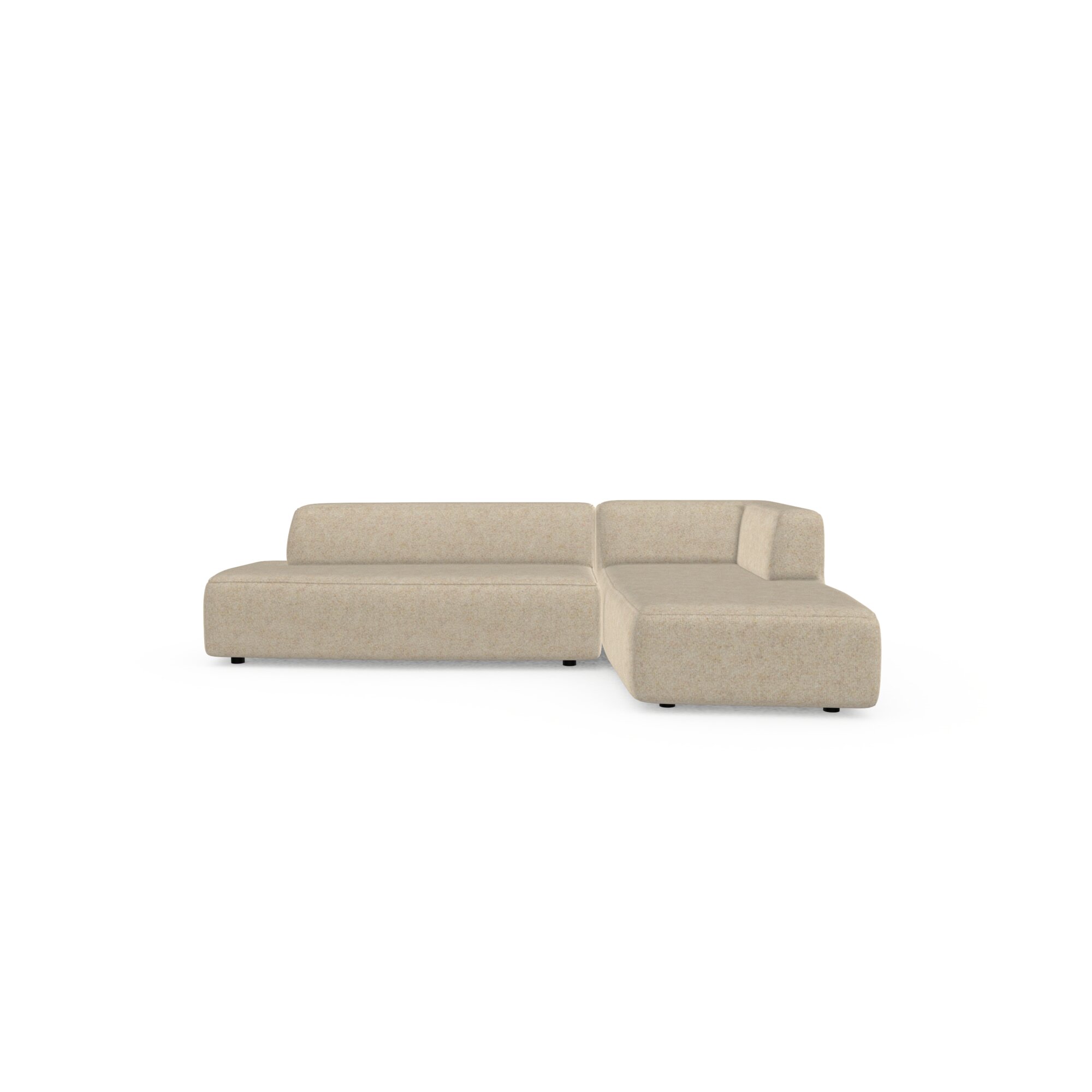 Design modern sofa | Slant 2 seater open element chaise longue right  Beige | Studio HENK| 