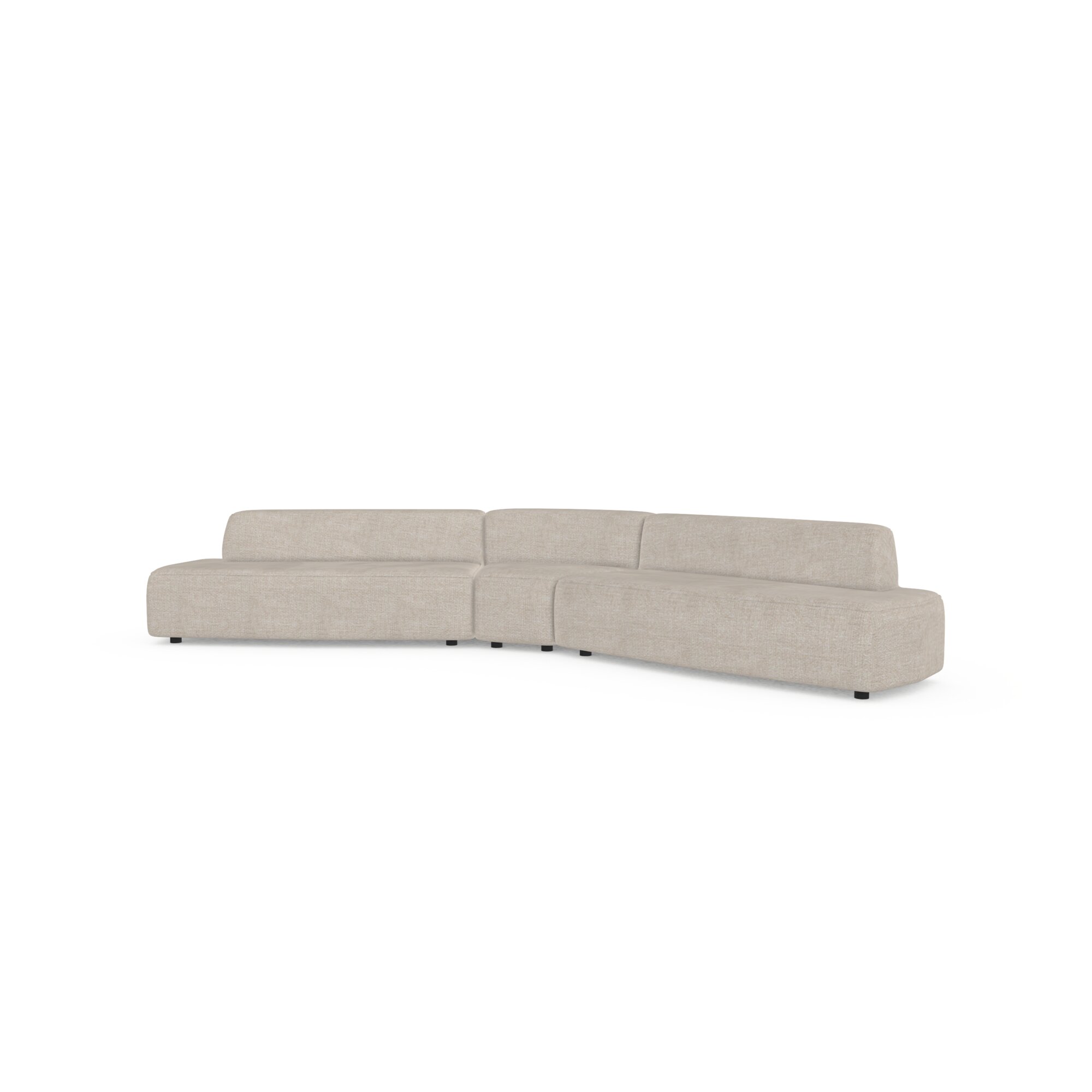 Design modern sofa | Slant 5 seater 45 degree corner open sofa Beige | Studio HENK| 