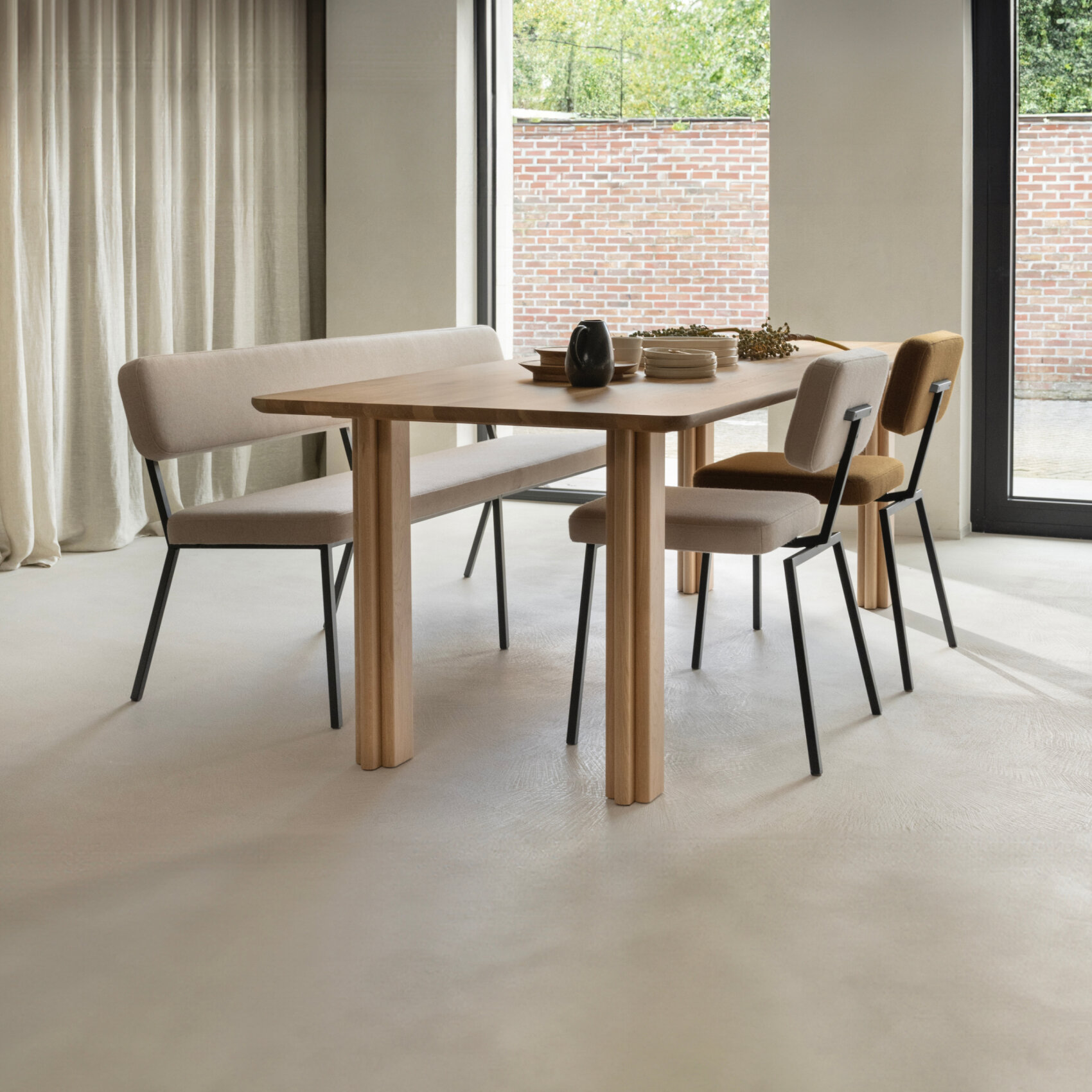 Rectangular Design dining table | Paste Dining Table Oak natural lacquer | Oak natural lacquer  | Studio HENK| 