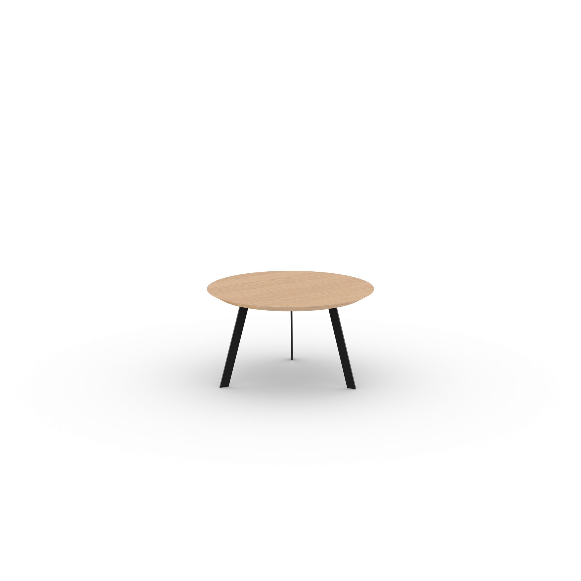 New Co Coffee Table 70 Round Black Oak hardwax oil natural light 3041  (3041) Round 70cm 3cm Chamfered